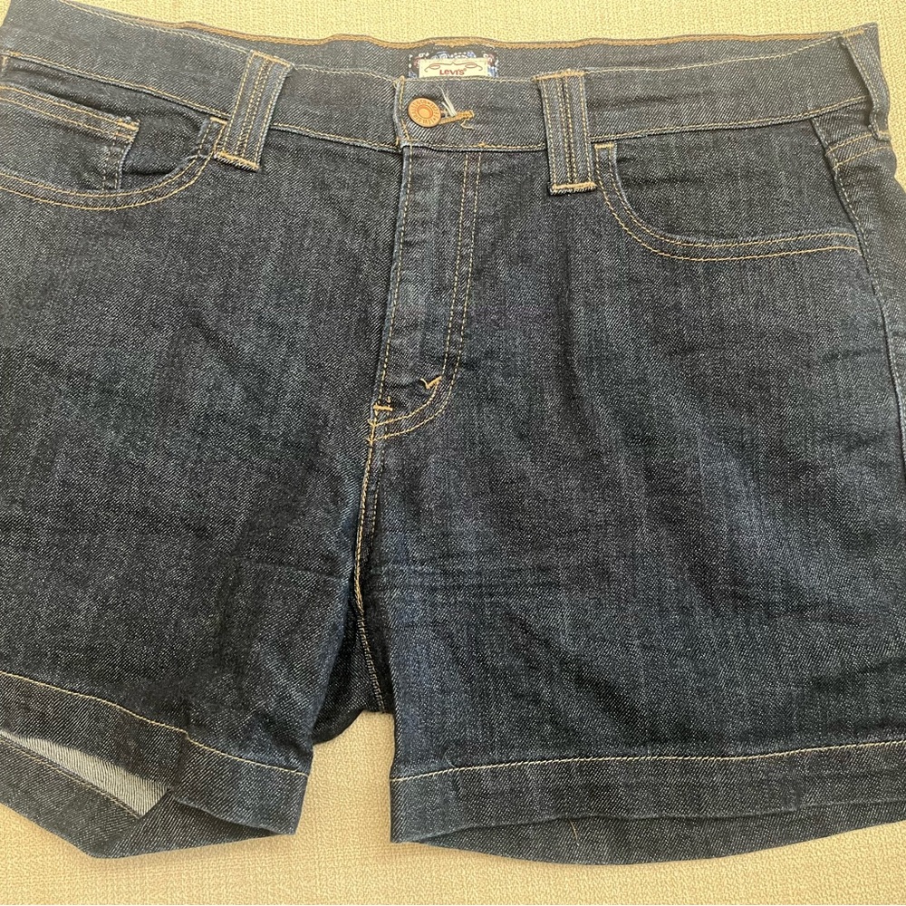 Levi's Blue Jean Shorts with Rolled Hems